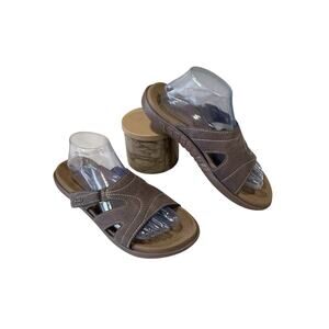 KUAILU Women’s 10 Fashion Orthotic Slides Sandals US 8.5 Mens Arch Support Brown